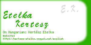 etelka kertesz business card