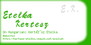 etelka kertesz business card